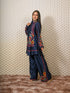 Blue Kurti with Multi-color Thread Working